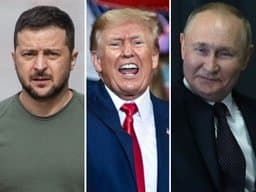 Polymarket event artwork: Trump, Putin, and Zelensky seen together before 2027?