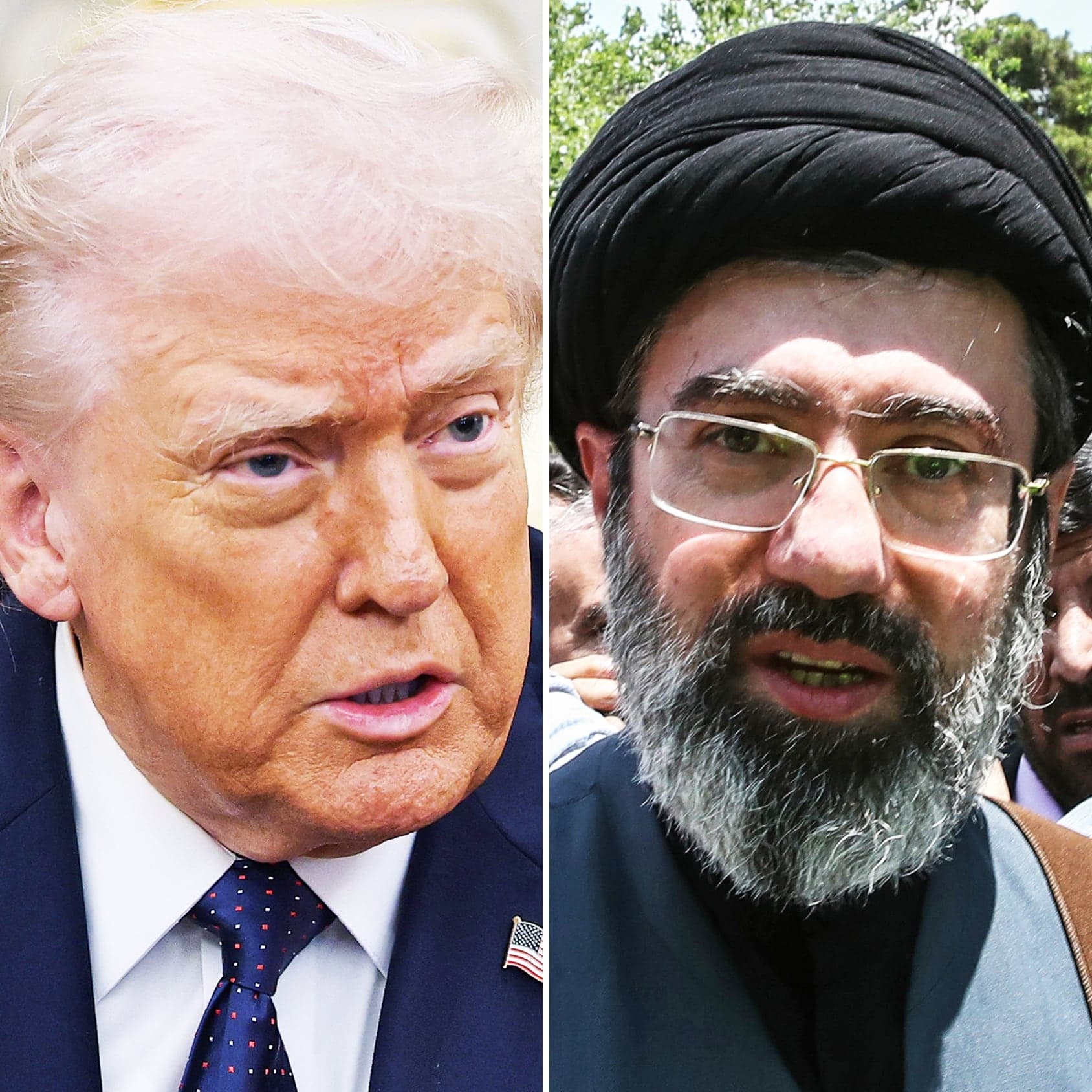 Polymarket event artwork: Will Trump talk to Mojtaba Khamenei by...?